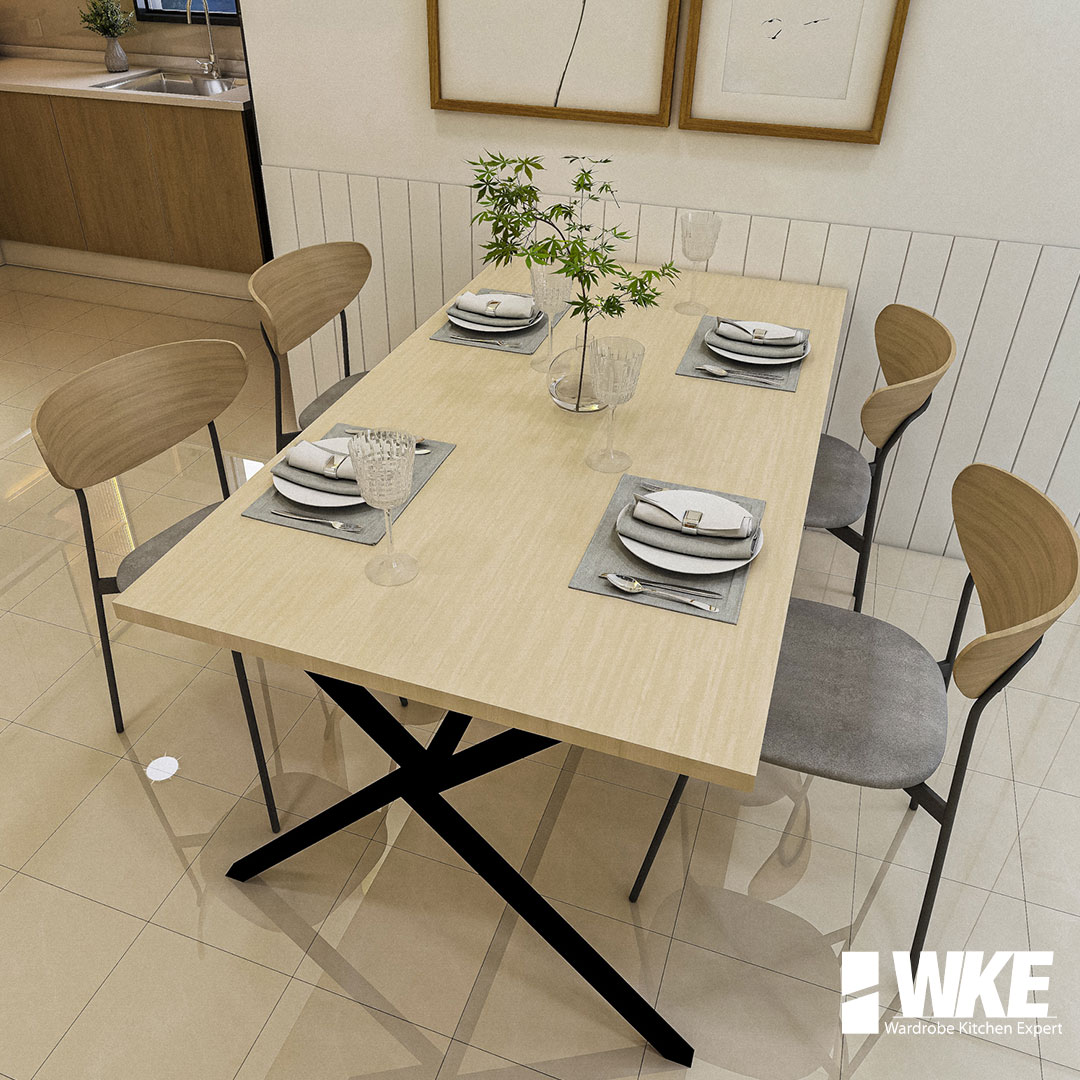 WardrobeKitchen's tweet photo. 𝗗𝗲𝘀𝗶𝗴𝗻𝗲𝗿 𝗣𝗶𝗰𝗸 𝗦𝗜𝗜𝗜 𝗗𝗶𝗻𝗶𝗻𝗴 𝗧𝗮𝗯𝗹𝗲
Bestmas designer's top pick dining table for Bestmas Solution+ Package in SkyAwani 3 residences. A solid and unique industrial metal built X-leg with wood melamine top created for use in your dining area. https://t.co/F2pZyMlzMR