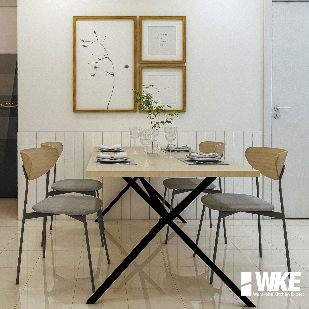 WardrobeKitchen's tweet photo. 𝗗𝗲𝘀𝗶𝗴𝗻𝗲𝗿 𝗣𝗶𝗰𝗸 𝗦𝗜𝗜𝗜 𝗗𝗶𝗻𝗶𝗻𝗴 𝗧𝗮𝗯𝗹𝗲
Bestmas designer's top pick dining table for Bestmas Solution+ Package in SkyAwani 3 residences. A solid and unique industrial metal built X-leg with wood melamine top created for use in your dining area. https://t.co/F2pZyMlzMR