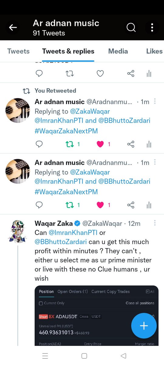 Aradnanmusic1's tweet photo. @ZakaWaqar @ImranKhanPTI @BBhuttoZardari #WaqarZakaNextPM
❤️❤️❤️ Love us sir💋 https://t.co/MBx8Ye0UyS