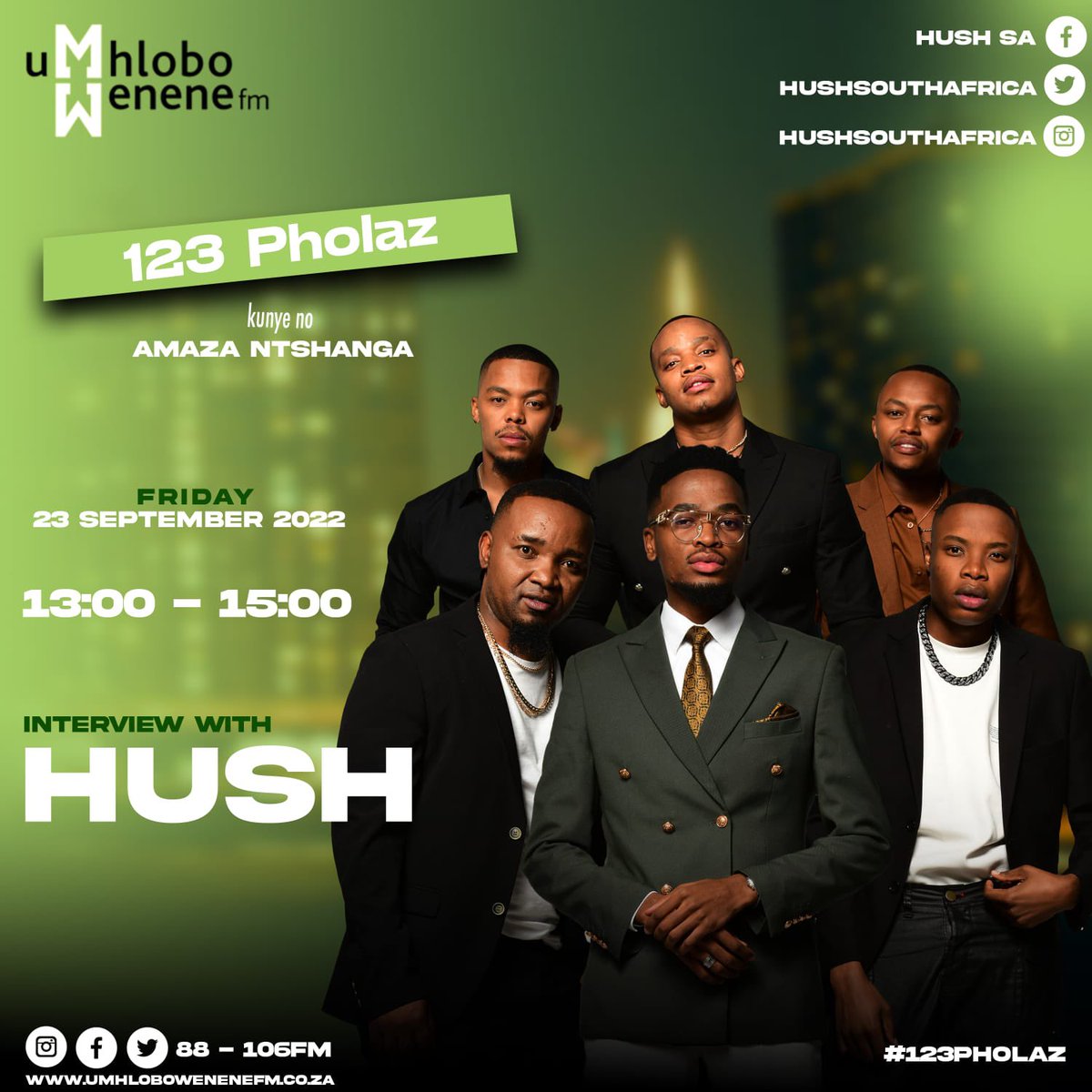 HUSHSOUTHAFRICA's tweet photo. We will be performing live. https://t.co/qsOxjTFU0o