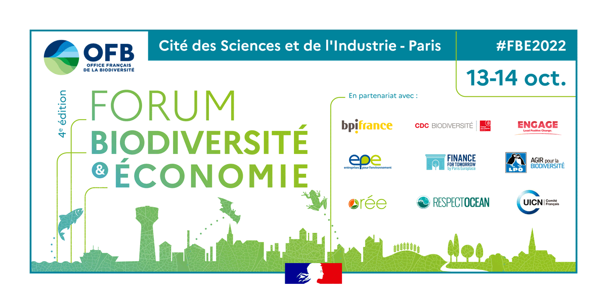 ✅ Les inscriptions pour le Forum Biodiversité et Économie 2022 sont toujours ouvertes !

👉 Programme complet et inscriptions : ofb.gouv.fr/agenda/forum-b…

🌱 Petit thread pour vous présenter les différents parcours proposés 👇

#FBE2022