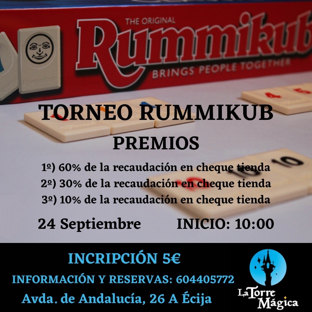 la_torre_magica's tweet photo. Aún quedan plazas!!!
Esta tarde tendremos partidas de demostración para la gente que quieran aprender a jugar o simplemente venir a entrenar para el torneo de mañana!
#latorremagica #rummikub
#rummi #juegosdemesa https://t.co/R7ubs25uB8