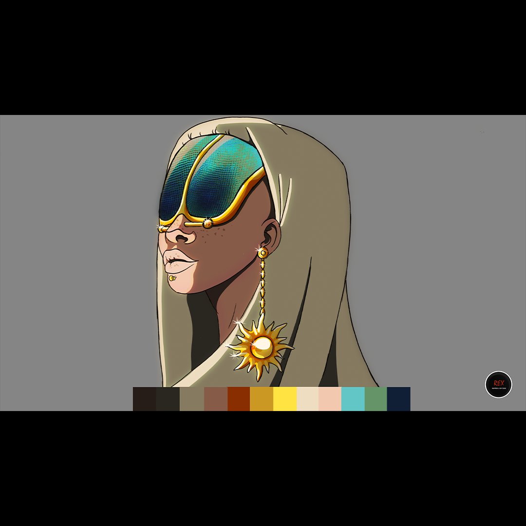 animation_rex's tweet photo. 🎨African Fantasy series concept art😊
✨A priestess from the Northern tribe, their eyes are extremely sensitive to sunlight. 🌞
#illustration #illustrator #namibianillustration #namibian #namibianart #series #animated #2D #2Ddesigns #animation #animationstudio #RexStudios #art https://t.co/5N4uJhjSYN