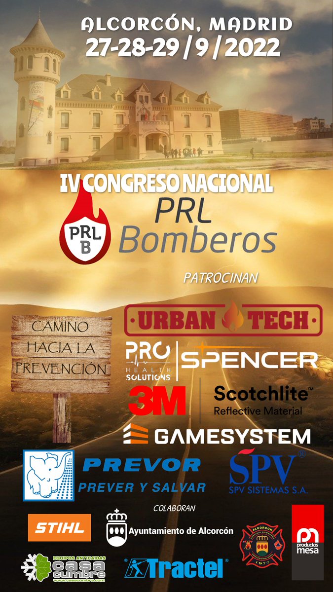 PRLbomberos's tweet photo. @stihl_es colabora en el IV congreso PRL bomberos. Empresa presente en la mayoría de servicios de bomberos gracias a la calidad de sus herramientas. Nos darán información sobre sus productos y realizaremos un sorteo con material que van a donar. Su web: https://t.co/MzGsZOd93Q https://t.co/dP9d5x7bC9
