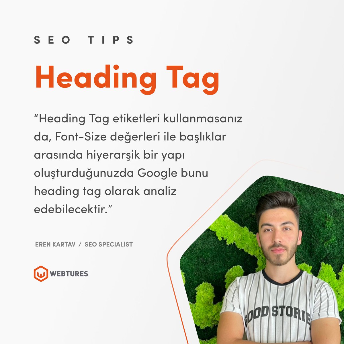 webtures's tweet photo. Kullanıcı görürse Google da görür…

#seo #dijitalpazarlama #tips #headingtag https://t.co/e8yurGonz6