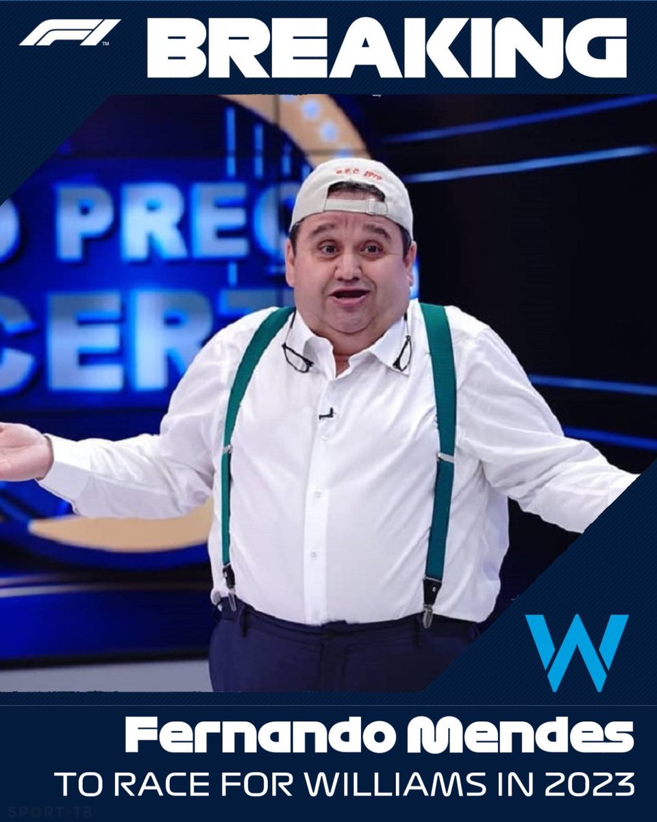 SPORTTBdepre's tweet photo. Troca de GOAT por GOAT!
Fernando Mendes é o substituto de Nicholas Latifi na Williams.
#Formula1 #F1 #WilliamsF1 #Latifi #FernandoMendes #Goat #Goatifi https://t.co/9LsSZOqeVY