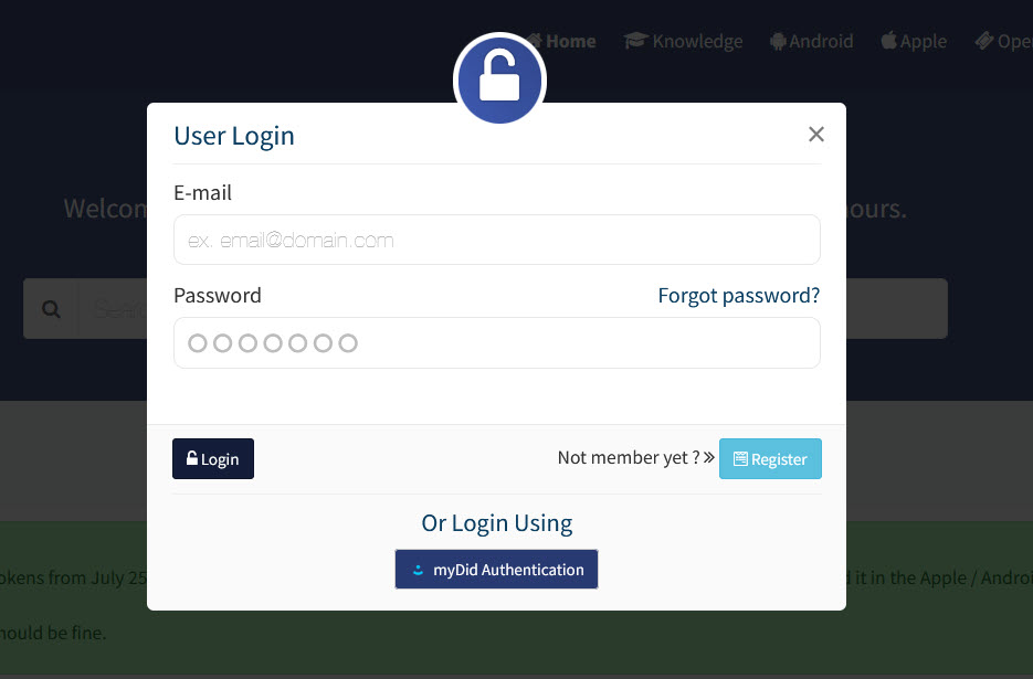 myDid presents its use case : the integration of its authentication system and account creation via myDid application on the support support.mydid.com
#authentication #security #myDid <a href="/SlashCoins/">Slash Coin</a>