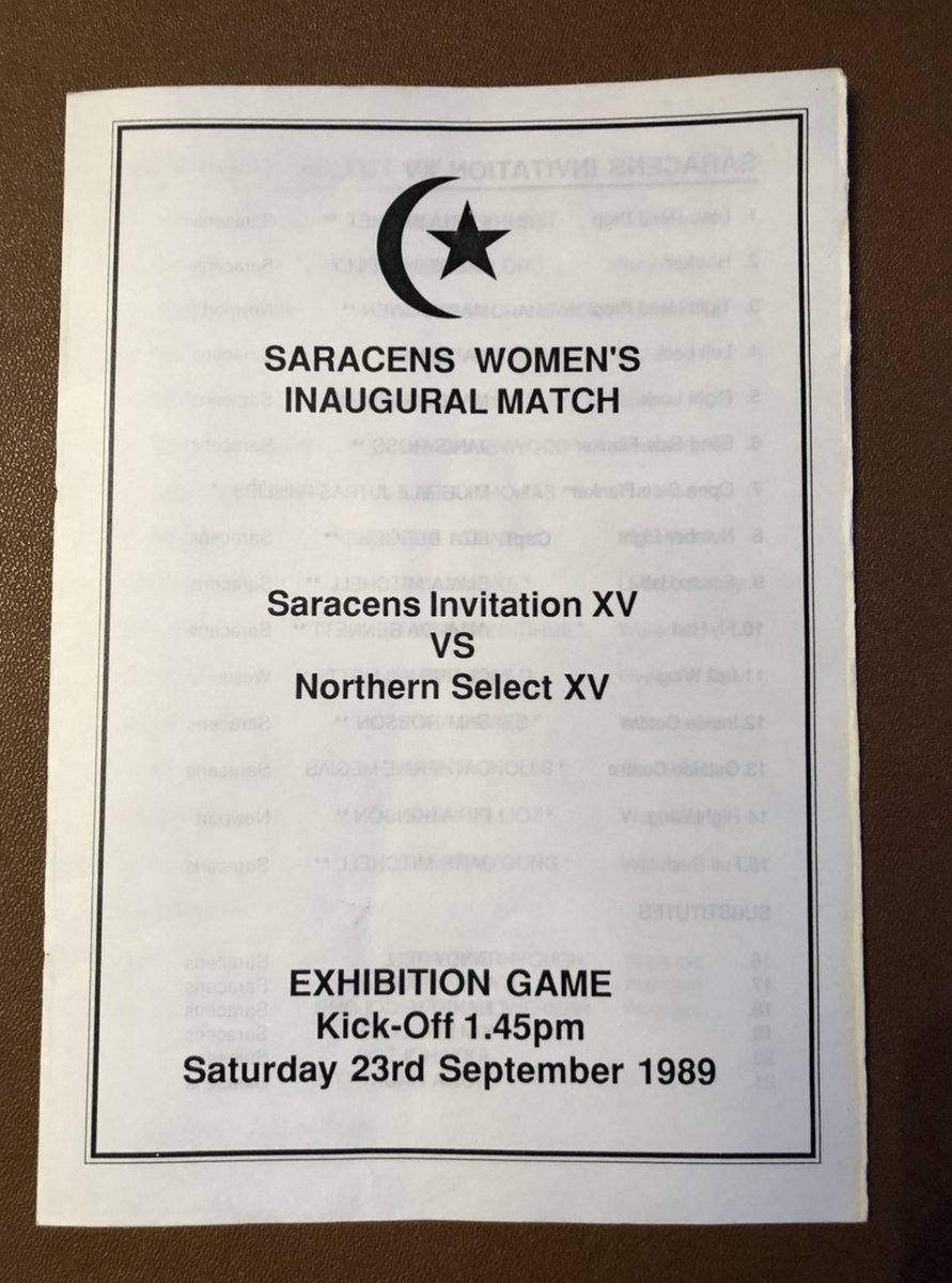 OTD_Saracens's tweet image. 📅 23rd September 1989
🏉 Saracens Women – Northern Select XV
🏟 Bramley Road
 
Inaugural game for
@SaracensWomen
with the first of 32 years’ of quality sides! The women won the league &amp;amp; promotion that season and by 93 had a first ever domestic treble of Premiership, Cup &amp;amp; Sevens
