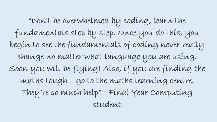 dcucomputing's tweet image. These notes were written by students & alumni from the School of Computing. Over the next few days, we will be sharing some of our favourite ones ✉️🎓
If you're a #DCUComputing student/graduate, what advice would you give to a student starting their @DCU journey?
#WelcomeToDCU