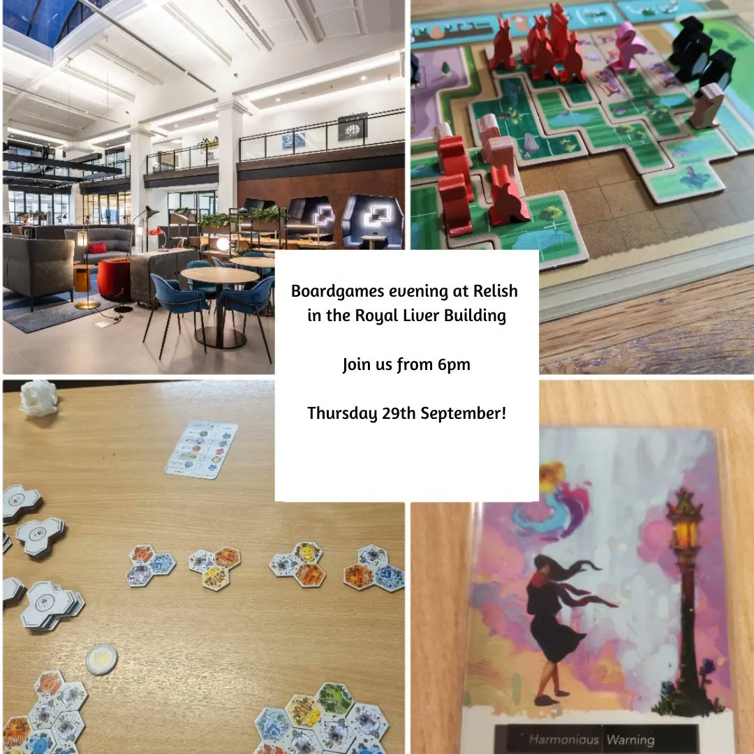 Join us on Thursday 29th September from 6pm for an evening of boardgames. Free to play, and I'll be on hand to recommend games from a wide selection!
#liverpool #tabletopgaming #boardgames