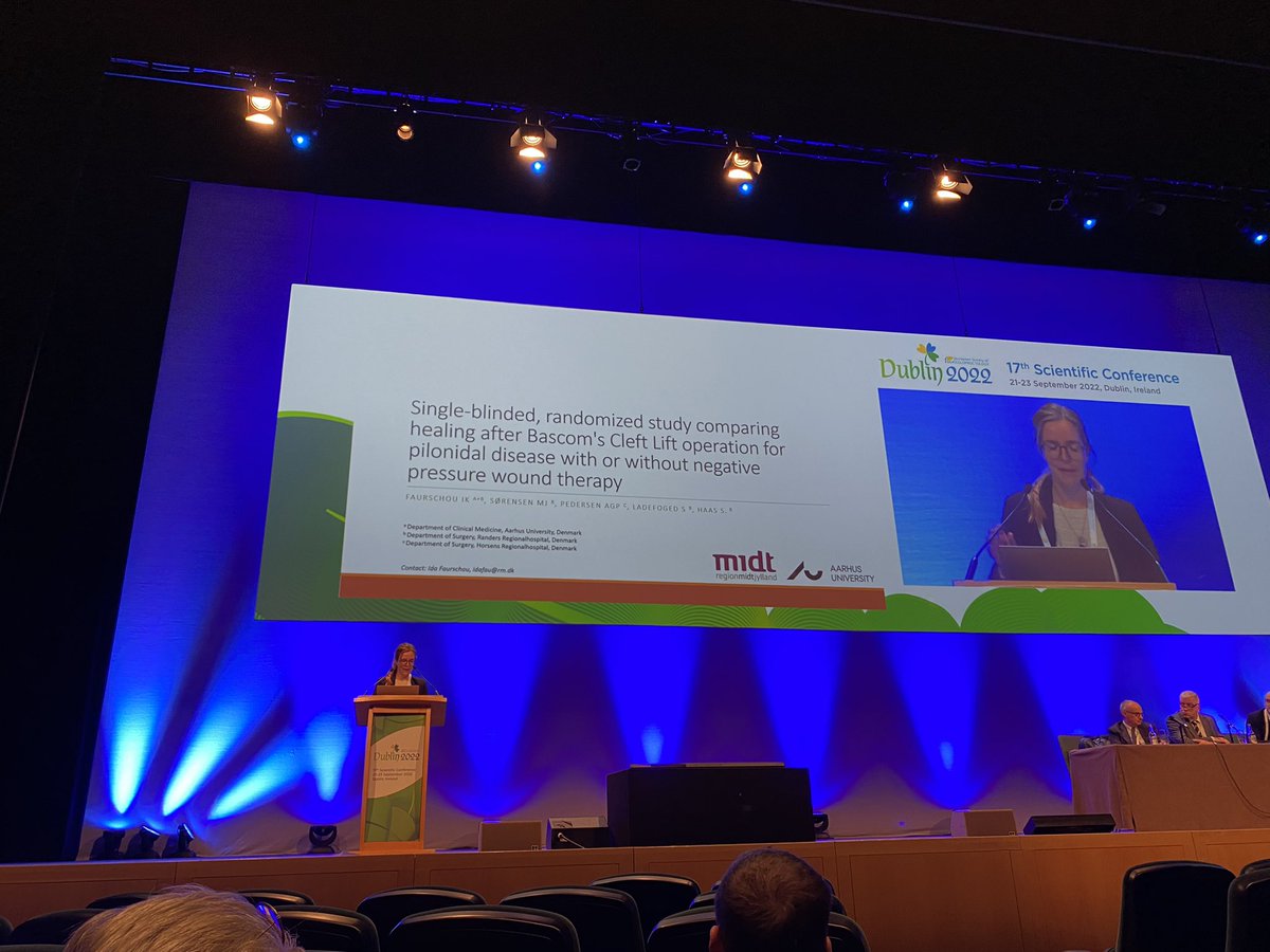 Great presentation by Ida Faurschou from the pilonidal team in Randers presenting the negative results of an RCT comparing cleft lift surgery with and without negative wound pressure management #escp2022 #pilonidaldisease #pilonidalrevolution