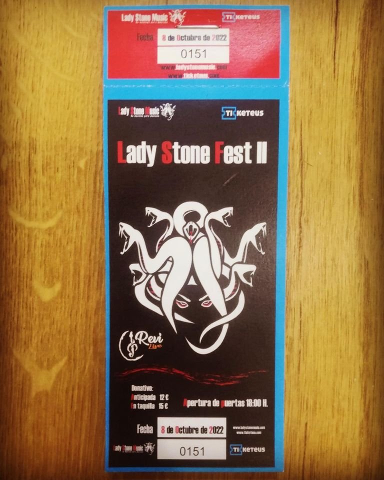 ⚡️Amig@s⚡️ ya tenemos las entradas físicas para el  #LadyStoneFest ll😉, cuántas te doy? 1,2…14? Venga animaos💪🏻💪🏻 #paralelum #ladystonefest2022 #badthoughts #newalbum #festivalmadrid #metal #ticketeus #badtour