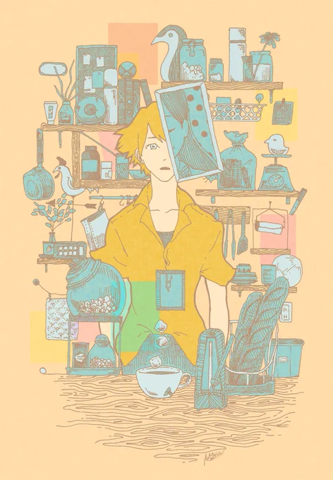 「チキンとキッチン」#イラスト #illust #illustration #過去絵 