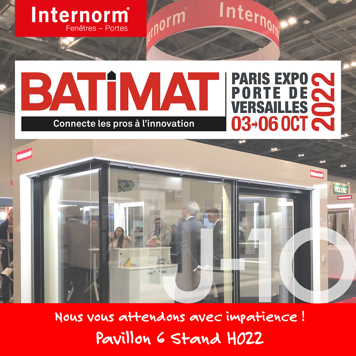 InternormFrance's tweet photo. J-10 ! Nous sommes dans les starting-blocks pour vous rencontrer au @Batimat début octobre ! Rdv au stand H022 du Pavillon 6 à Paris Expo !
Demandez votre badge d'accès : https://t.co/8zHI0XpqYO
#fenêtres #porte #internorm https://t.co/nk2UsEPx7P