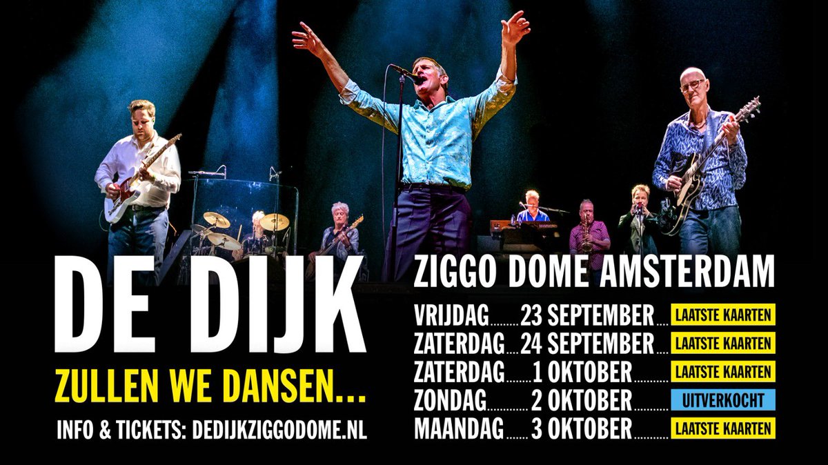 ‘Laat het vanavond gebeuren 🎤 Laat het vanavond zo zijn’ 🤩

‘Lief, trek iets moois aan…’🎶 Wegens productionele redenen zijn er voor een aantal concerten (waaronder vanavond) een beperkt aantal kaarten beschikbaar gekomen 👉dedijkziggodome.nl 🎫 Scoor ze snel! 🙌