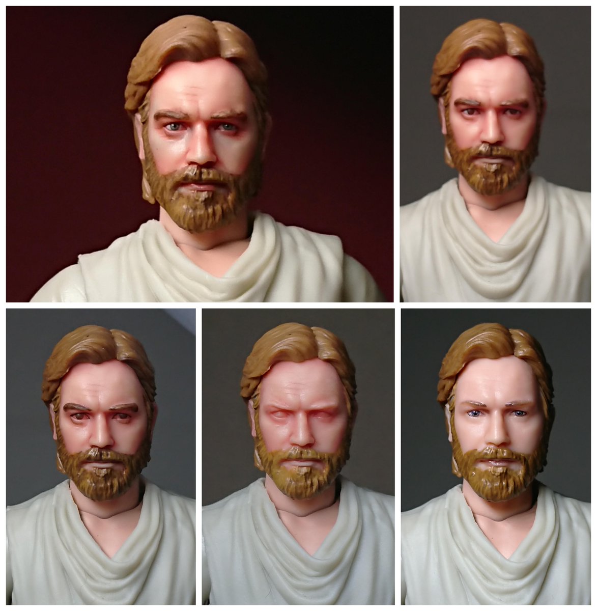 cassette_123's tweet photo. ハズブロ ブラックシリーズ
オビ＝ワン・ケノービ
顔リペイント
5←4←
3←2←1
#repaint #ObiWan  #StarWars #hasbro #blackseries #6inch https://t.co/c4Z2gZPe1I