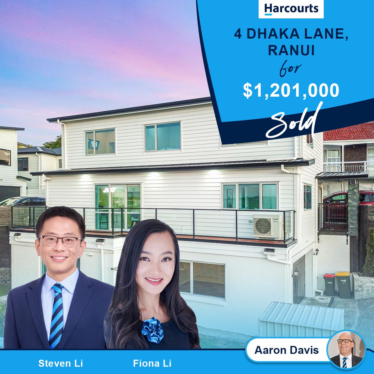 aarondavisnz's tweet photo. Results Driven π€©
Fiona Li and Steven Li from Harcourts Henderson Heights has done an amazing job.
Congratulations to both parties.
π 4 Dhaka Lane, Ranui
π SOLD $1,201,000
#aarondavisauctioneer #harcourtsnz #propertynz #auctioneer #auction #realestatenz #yourharcourts https://t.co/uJBbvJWbYO