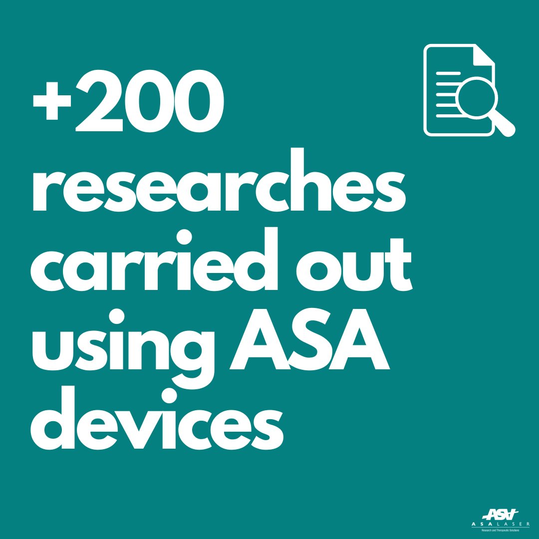 Prestige and credibility cannot be improvised.
We have now collected more than 200 scientific publications, all carried out using ASA devices, which prove the actual efficacy of our therapeutic solutions.
asalaser.com/en/research-tr…
#neverstopresearch #sharingknowledge