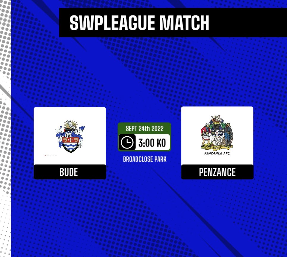 BudeFc's tweet photo. 💙ITS COMING HOME💙

Tomorrow we return to Broadclose in the @swpleague as we welcome @PenzanceAFC, we look to build on last weeks 3 points and keep this 🚂 going 💨 💙⚽️

3:00 KO, Please come to Broadclose to cheer the lads on!

@markarenh @swsportsnews 

#cornishfootball #bude https://t.co/ZiBqiYHJet