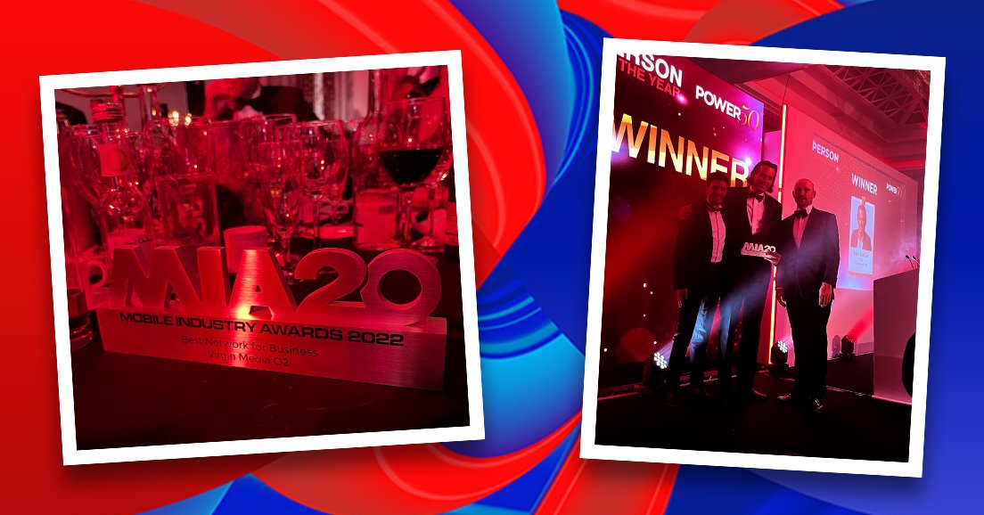 A double scoop for #TeamVirginMediaO2 last night at #MIA2022! 🏆🏆

⭐Best Network for Business
⭐<a href="/LutzSchueler/">Lutz Schüler</a> - Person of the Year

Fantastic to see the teams recognised for all the amazing work that they do 👏