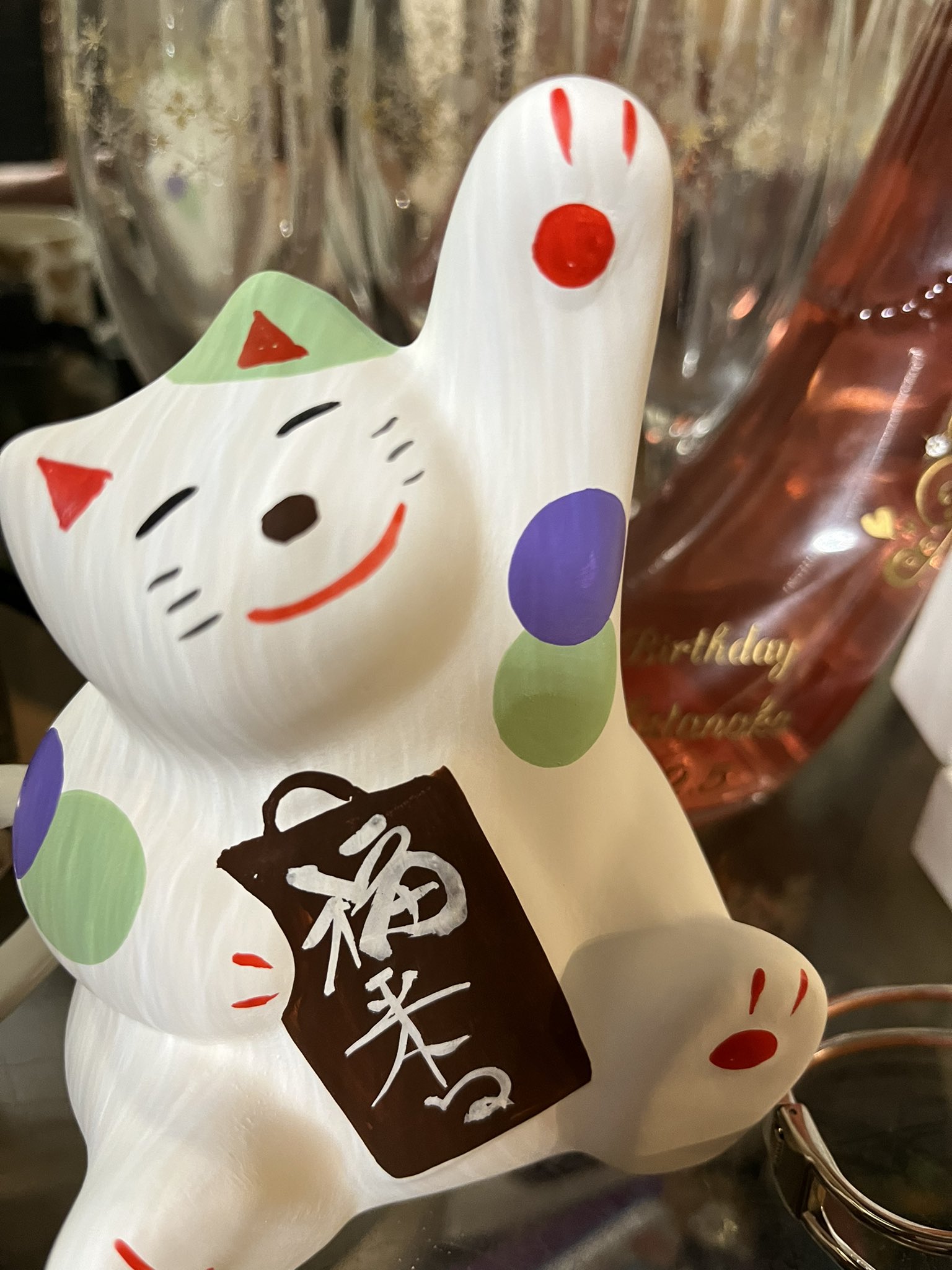 メ*0様 湯布院輪葉葉本舗　招き猫　中ねこ 湯布院輪葉葉本舗 招き猫 令和かべかけ - メルカリ