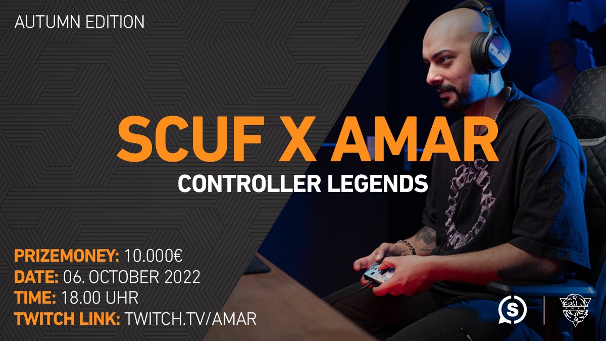 ‼️ANNOUNCEMENT‼️
- Scuf X Amar FN Controller Only Tournament
- Gamemode: Duos
- 06.10.2022, 6pm 
- Pricepool: 10.000€
- If you want to participate @ your mate under this tweet + send your Tracker Link 

My mods will contact YOU
Any questions? dm alina#1111 on Discord