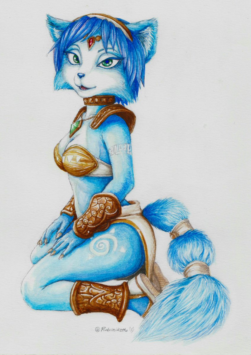 Happy Starfox Adventures 20th anniversary! 💙🦊

Here's my fanart of Krystal, made traditionally with watercolours. Thank you for following my cosplay adventures as Krystal, I hope you like my art too! 😊
#krystal #starfoxadventures #starfox #SFA #StarFoxAdventures20th