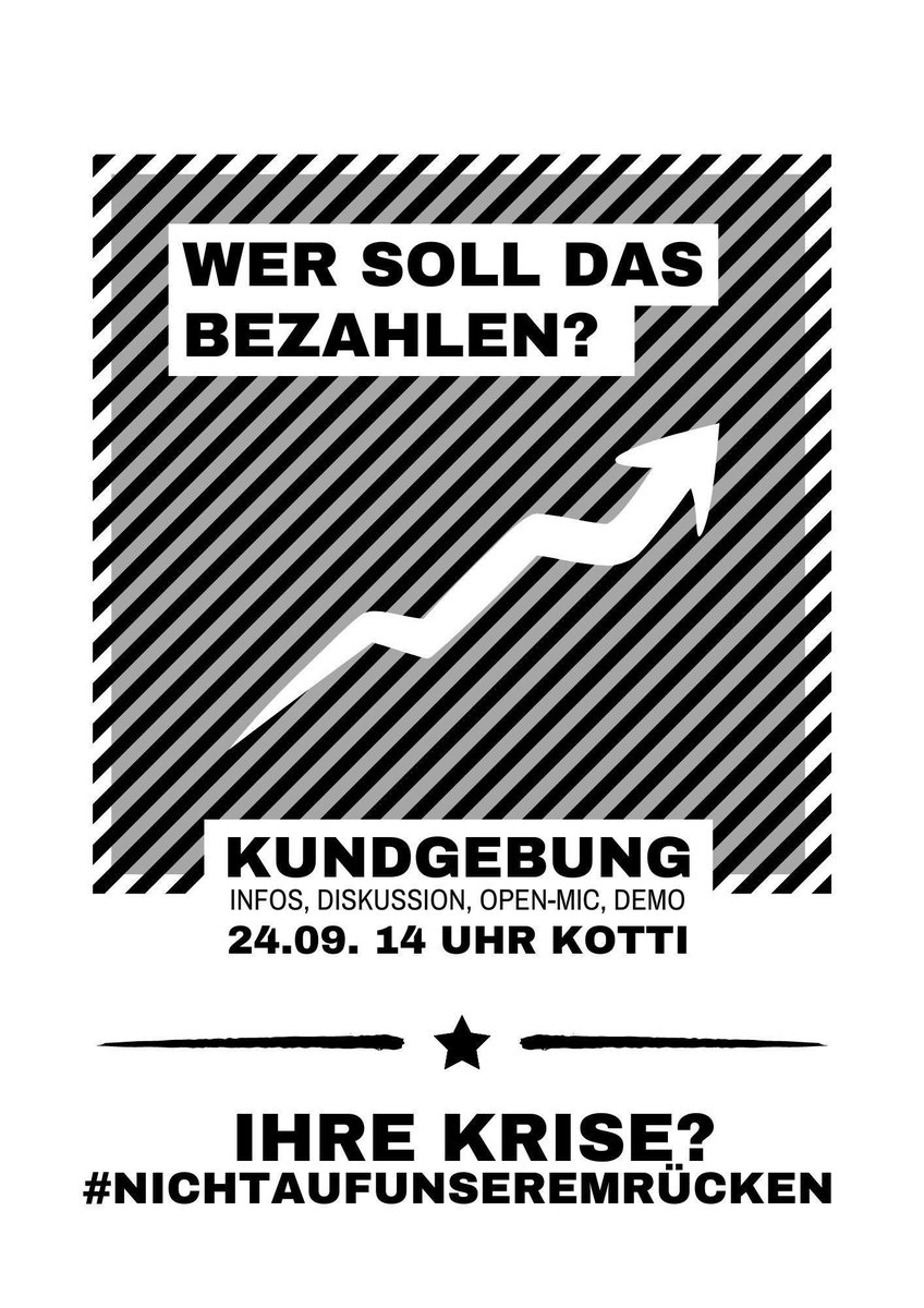 SchwarzePalmen's tweet photo. +++ SAMSTAG #b2409 +++

13:00 TERFS stören

13:30 Flyern #FemizideStoppen

14:00 📣Wer soll das bezahlen?, Kotti

14:00 #Reichenberger Kiezfest

15:00 🌹#ErichMühsam, Dörchläuchtingstr.52

15:00 #DWenteignen, Rosa-Luxemburg-Platz

16:00 📣Freedom Life Woman*, Nettelbeckplatz

1/2 https://t.co/Pf7umzU9Q9