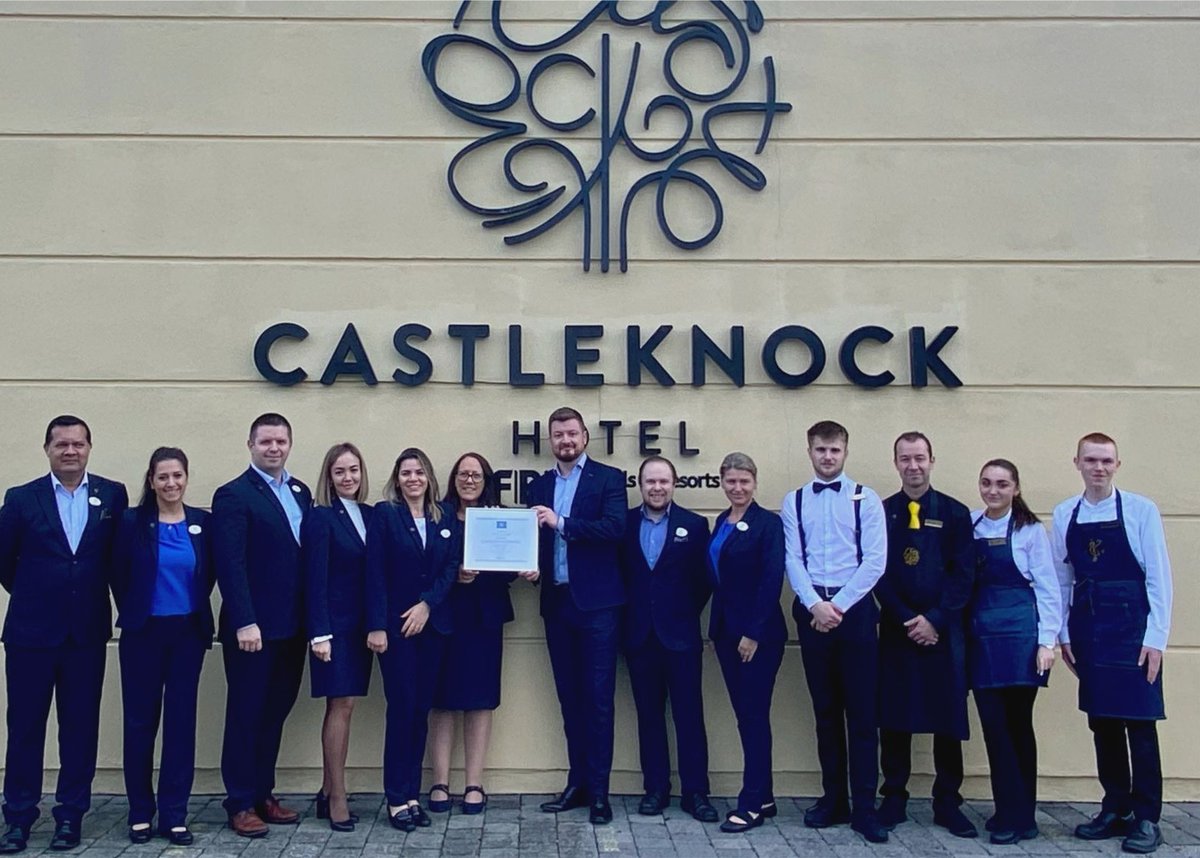 Delighted to receive the BEMark award for Best Employer following our recent Employee Engagement Survey. Thank you to Ross O'Neill and <a href="/Workblycom/">Workbly</a> for your insight, encouragement &amp; support. If you're looking for a career in hospitality, contact the team at hr@castleknockhotel.ie