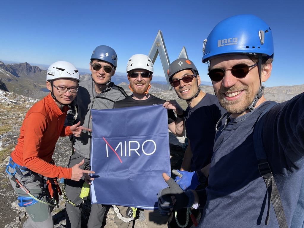 This week Team-MIRO came together for our annual workshop followed by a night at a mountain hut and the legendary “Tälli Via Ferrata” in perfect sunshine on Thursday! What an adventure!
#teamevent #startup #Switzerland