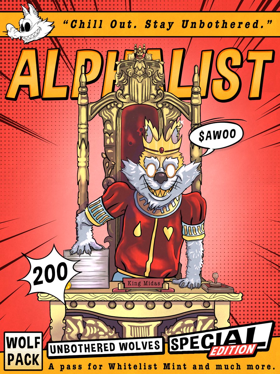 Glad to be part of Alphalist. Thank you for inviting me <a href="/UnbotherWolves/">Unbothered Wolves 🐺 MINTING NOW!</a> 🤝🐺

#UnbotherWolves 
#Unbothered
#WolfPack 
#cnft