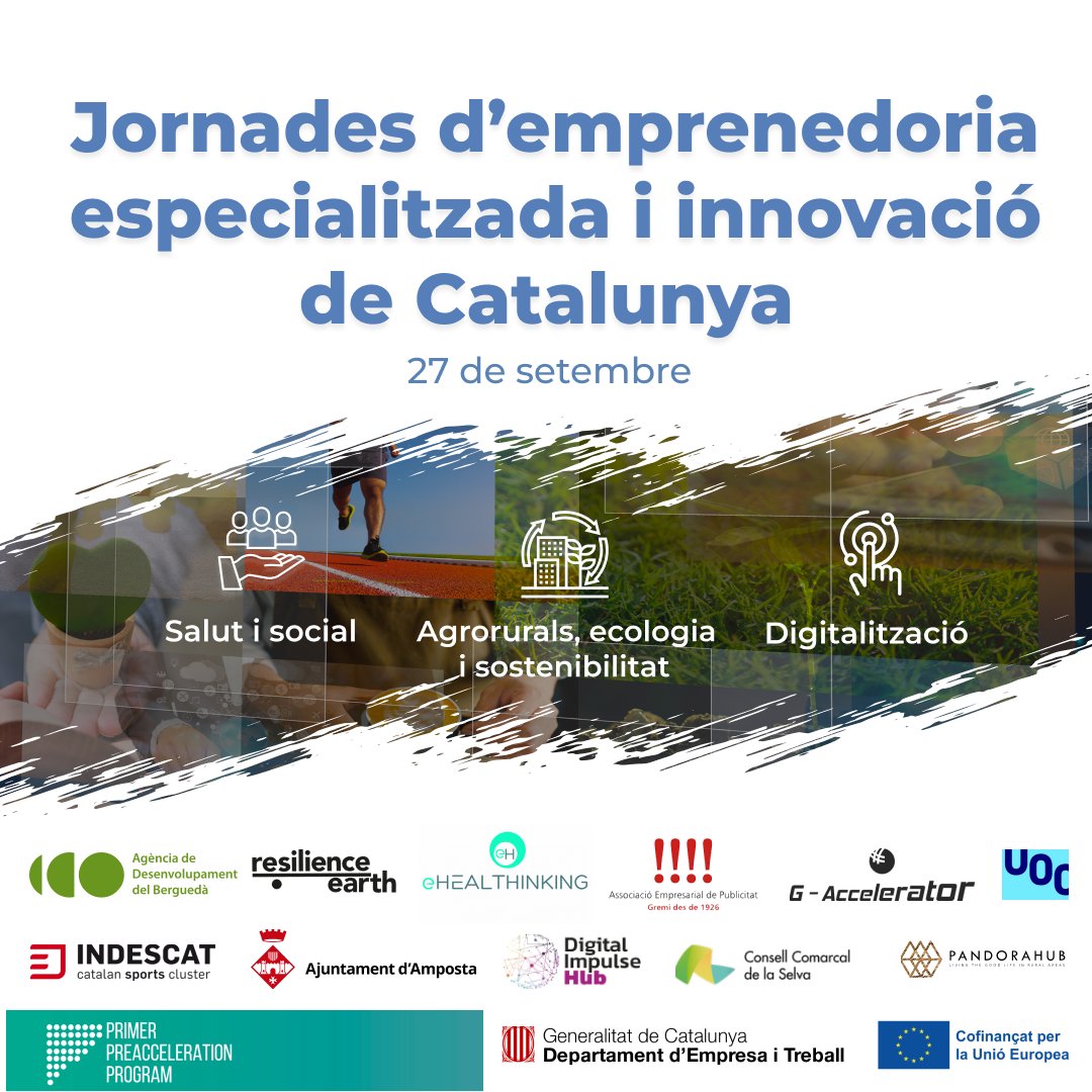 emprencat's tweet photo. 📢27-28 de setembre (9.30 h a 12 h) connectat a:

🚀Jornades d'#emprenedoria especialitzada i #innovació de Catalunya

Coneix les entitats del #ProgramaPRIMER i els seus programes de preacceleració.

👇Inscripcions i programa: https://t.co/pVjiusH0du

#JornadaPrimer https://t.co/ZYNDeimTlQ