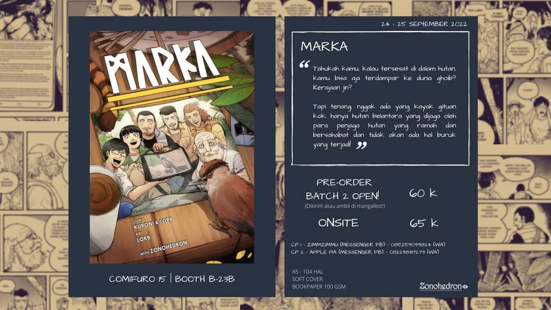 3s_ghost's tweet photo. Kami Zonohedron bersama #ProjectMarka membuka stand booth di comicfuro 2022 meja B-23b.

Saya juga membuka live-commission di tempat. Silahkan mampir!
[Indonesia only]
#comicfuro https://t.co/7AQWHL6RHD