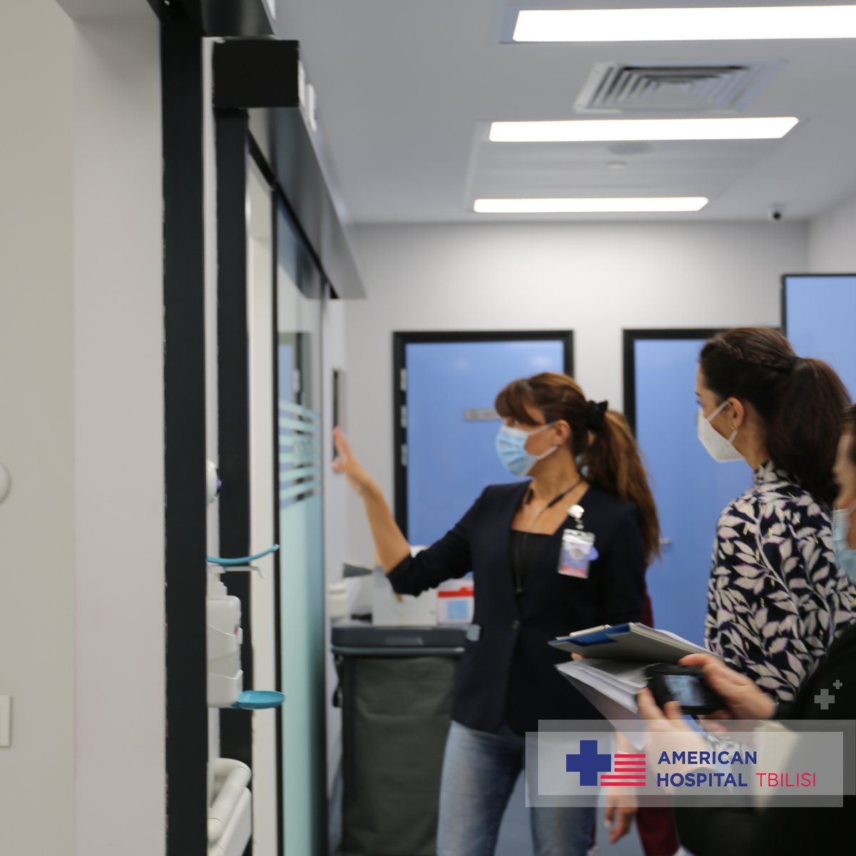 AmericanTbilisi's tweet photo. ✨ The representatives of the Consulate of the Federal Republic of Germany in Georgia visited American Hospital Tbilisi (AHT).  Quality Director, Natalia Kalandarishvili conducted an informative tour for the guests. https://t.co/aetQCBAKv3