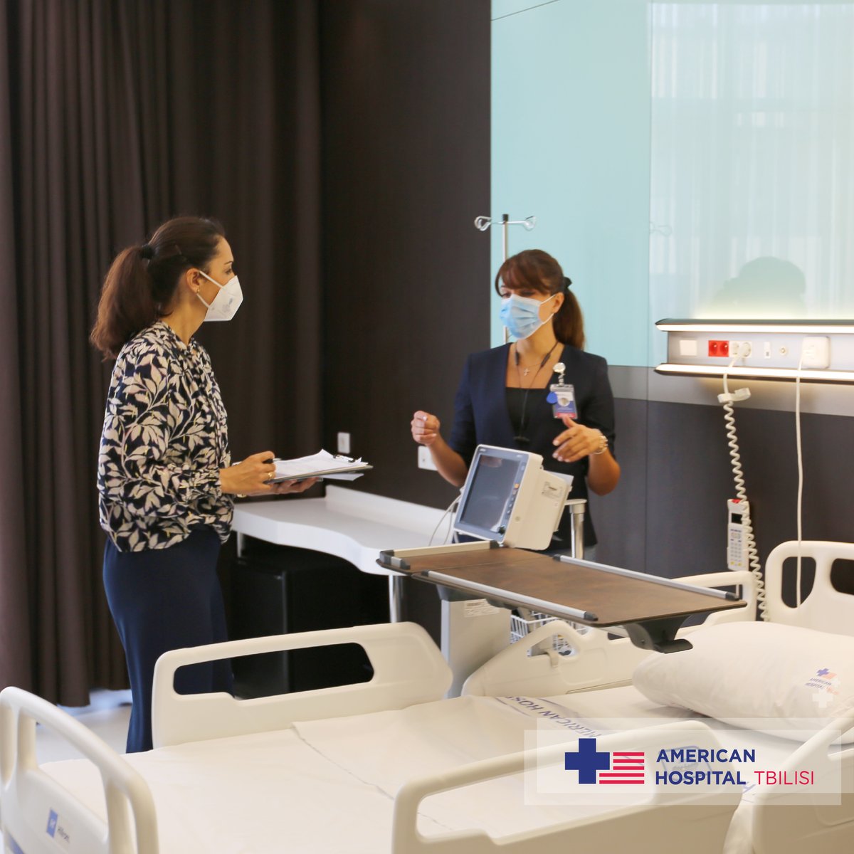 AmericanTbilisi's tweet photo. ✨ The representatives of the Consulate of the Federal Republic of Germany in Georgia visited American Hospital Tbilisi (AHT).  Quality Director, Natalia Kalandarishvili conducted an informative tour for the guests. https://t.co/aetQCBAKv3