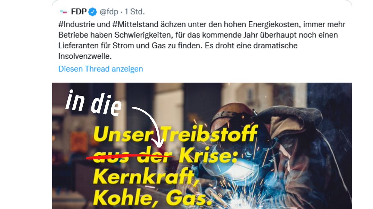 Hey <a href="/fdp/">FDP</a> &amp; <a href="/c_lindner/">Christian Lindner</a>, 
wir haben euren Tweet zum #Klimastreik mal der Realität angepasst: