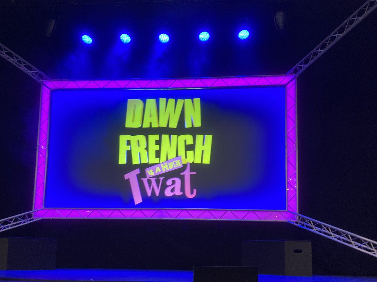 vicb1970's tweet photo. Howled laughing last night watching @Dawn_French in Sheffield. Glad to see someone else embracing their twatty self 😂 😂 https://t.co/3ATL4kcvzT