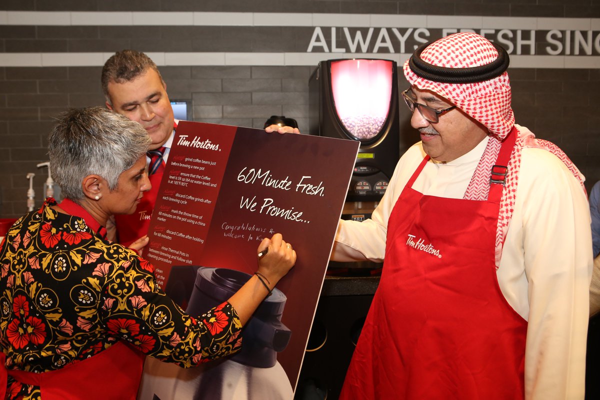 TimHortonsGCC's tweet photo. We are pleased to announce the grand opening of 5 new Tim Hortons cafés in Kuwait 🇰🇼 which comes as part of our expansion plan in the region. We were honored to welcome H.E. @aliyamawani, Ambassador of Canada to the State of Kuwait.
@canadakuwait
#timhortonskuwait #timhortonsgcc https://t.co/GUuY51YcES