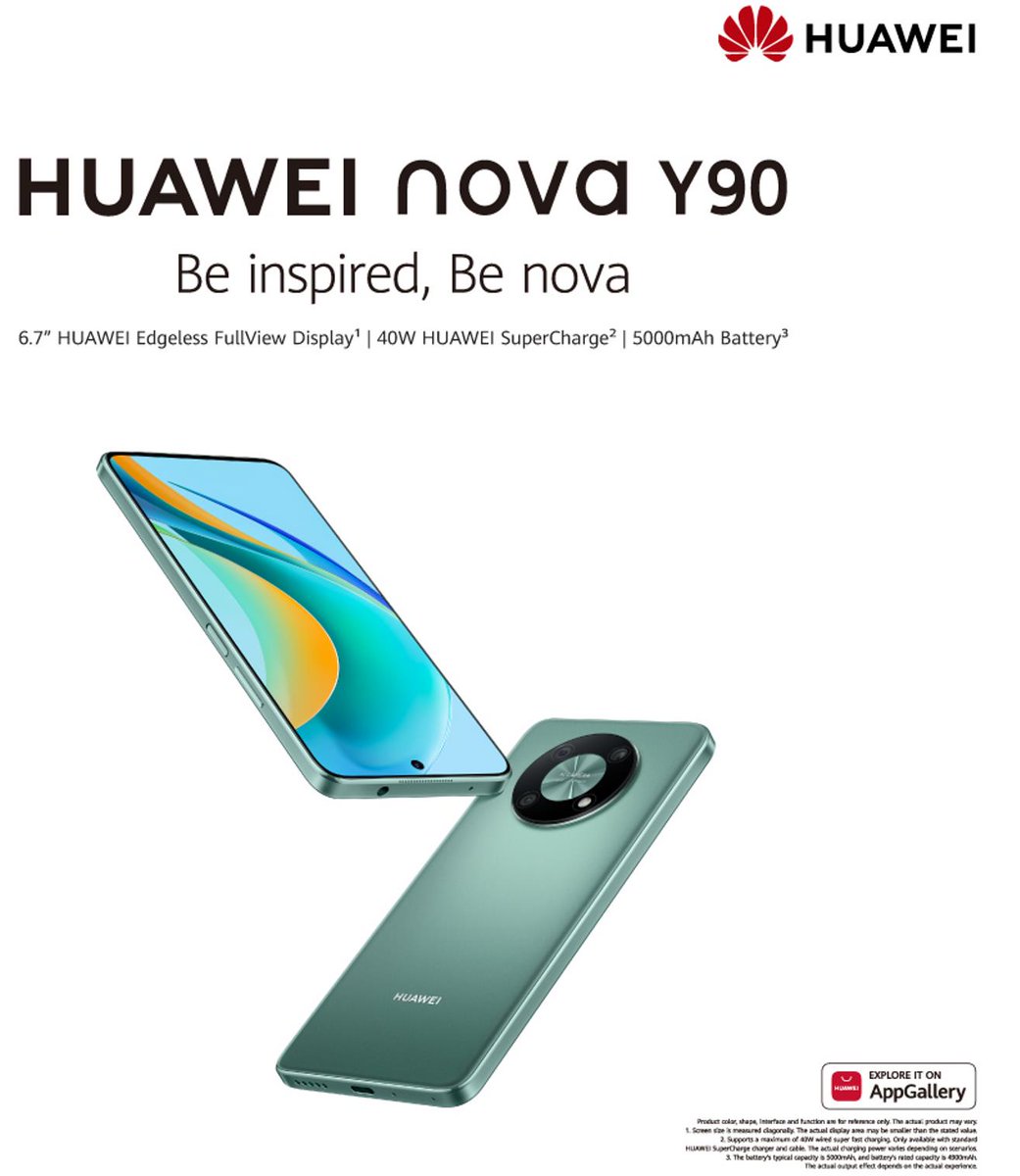 KuwaitPRcom's tweet photo. HUAWEI Nova Y90 Proves that Entry-level Smartphones Can be Amazing https://t.co/P3DE3y0yvU