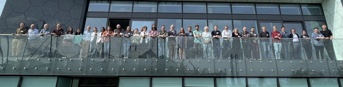 CloudSense project meeting, finally here in person. Group photo complete with pretty clouds, fitting!