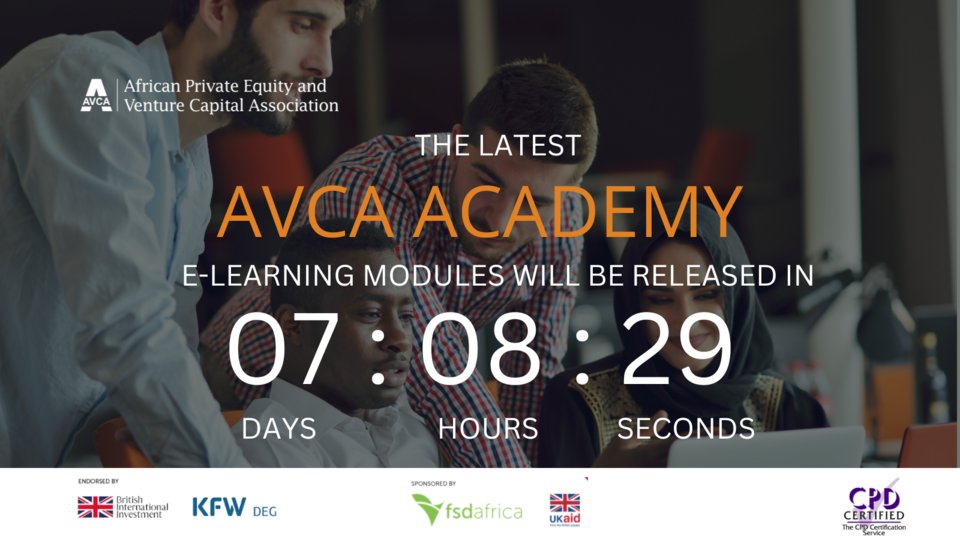 AVCA_Africa's tweet image. ⏰ 1 WEEK TO LAUNCH!

Snapshot of #AVCAAcademy E-Learning Module Tracks: 

🌐 #FundStructuring  
🌐 #FundManager Fundamentals  
🌐 #Investor Fundamentals 
🌐 #PrivateCapitalEcosystem  

Follow us for updates!

Sponsored by @FSDAfrica 
#adultlearnersweek