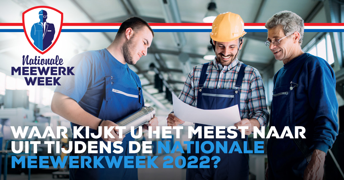 Nog drie dagen tot de #NationaleMeewerkWeek! Vanaf aankomende maandag gaan ceo's en managers van o.a. <a href="/ABMiddenNL/">AB Midden Nederland</a>, <a href="/HvA/">Hogeschool van Amsterdam (HvA)</a> en <a href="/MonutaNL/">Monuta</a> een dag(deel) aan de slag op hun eigen werkvloer om inzicht te verwerven 🙌 Waar kijkt u het meest naar uit? #NMWW22