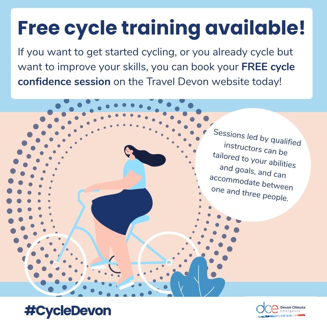 devonclimate's tweet photo. Cycling should be an accessible travel option for everyone. If you want to get started cycling, or you already cycle but want to improve your skills, you can book your FREE #CycleConfidence session with @travel_devon today:
https://t.co/d6SSmZ0cM6
#CycleDevon @CycleDevon https://t.co/vDB9ifdnlp