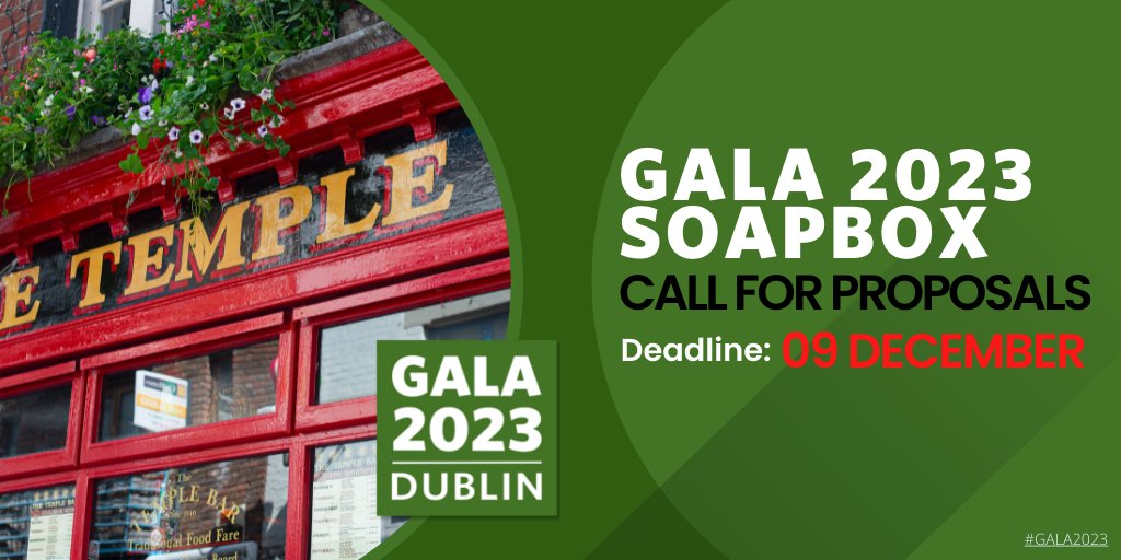Take a stand at #GALA2023! Introducing the GALA Soapbox, a special track designed for those who have an opinion to express and a desire to bring lively debate into the conversation. Learn more about the GALA Soapbox and submit a proposal at ow.ly/MxX350KQwxC