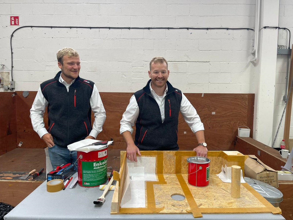 MoyMaterialsLtd's tweet photo. Thank you Enke for the informative product demonstration on solvent free balcony systems. Great to understand more about #solventfree liquid waterproofing solutions & their benefits, exciting #developments coming soon!
#thinkroofingthinkMOY #weareMOY #productdevelopment https://t.co/gz2Dxvxs12