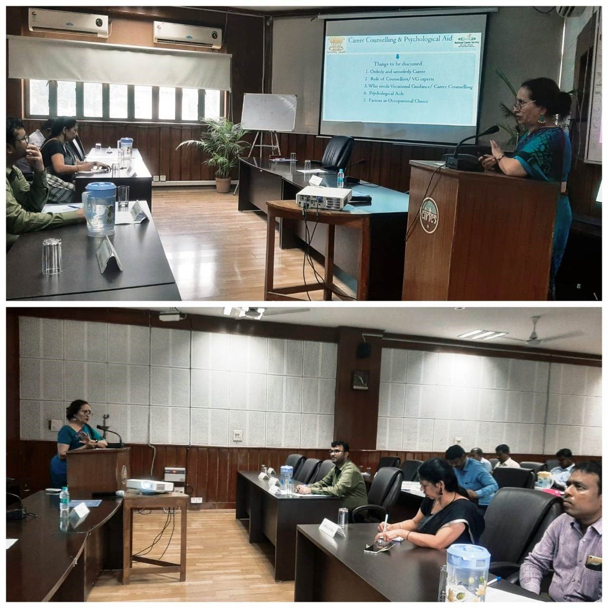 nicsgov's tweet photo. National Institute for Career Service is currently organizing an Integrated/Induction Training Programme for the newly recruited/promoted EOs. Today a lecture on Career Counselling &amp; Psychological Aid &amp; Career Counselling Services on NCSP was delivered by Smt. Kanta Devi,ADE,NICS https://t.co/pzA2FyWnH9