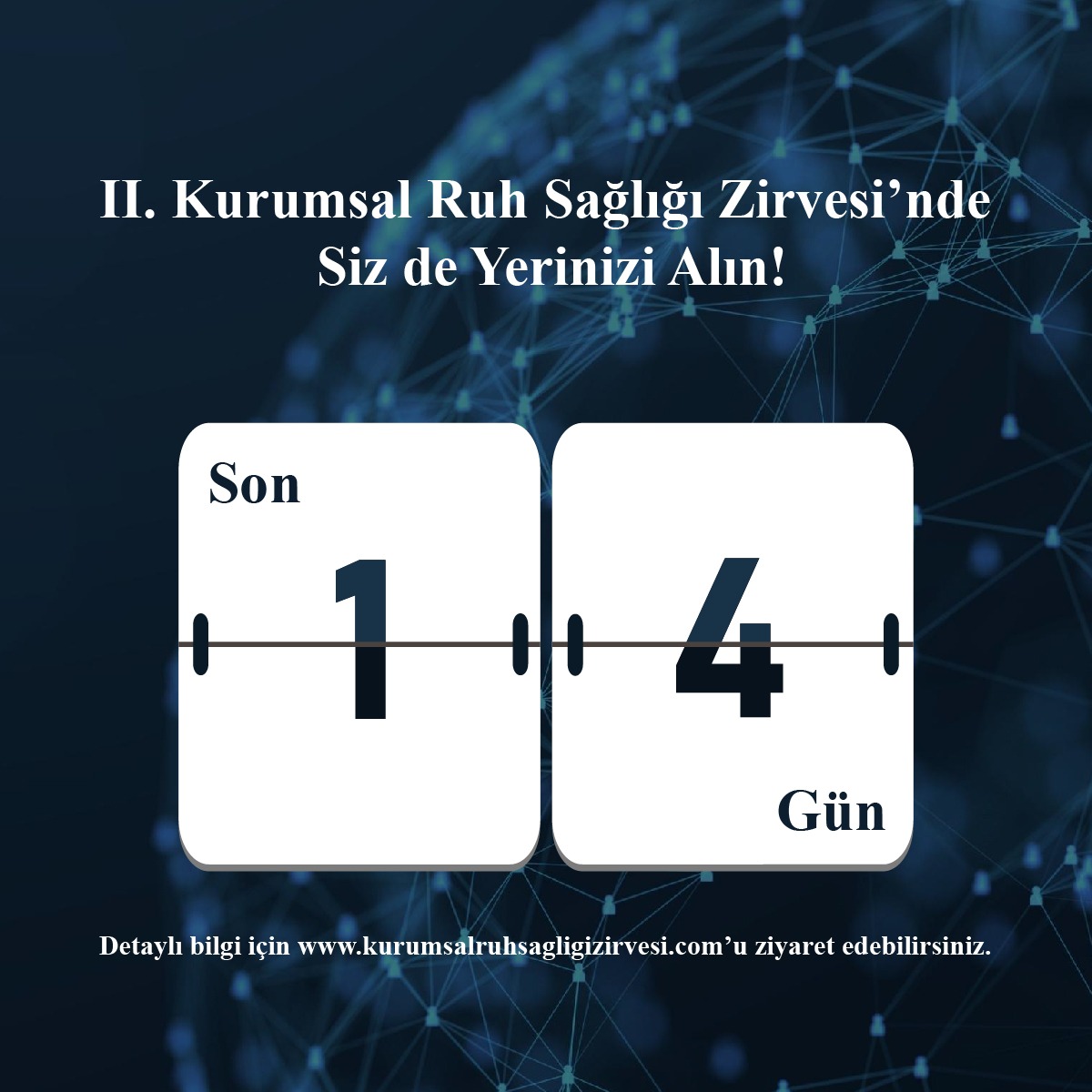 Ruh sağlığının önemini keşfetmek ve kurumsal yaşamda farkındalık sağlamak isteyen herkesi II. Kurumsal Ruh Sağlığı Zirvesi'ne bekliyoruz! Kayıt için kurumsalruhsagligizirvesi.com 'u ziyaret edebilirsiniz. 😊