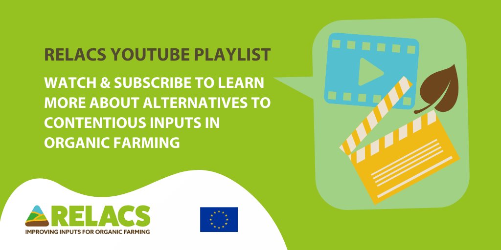 Interested in alternatives to contentious inputs in #OrganicFarming? 🌱 Dive into @OrganicsEurope's #RELACSeu YouTube playlist & subscribe to learn more about the project's findings 👉 ow.ly/JV7f50HqIwa @fiblorg @omki_research #Bioselena @HorizonEU #H2020