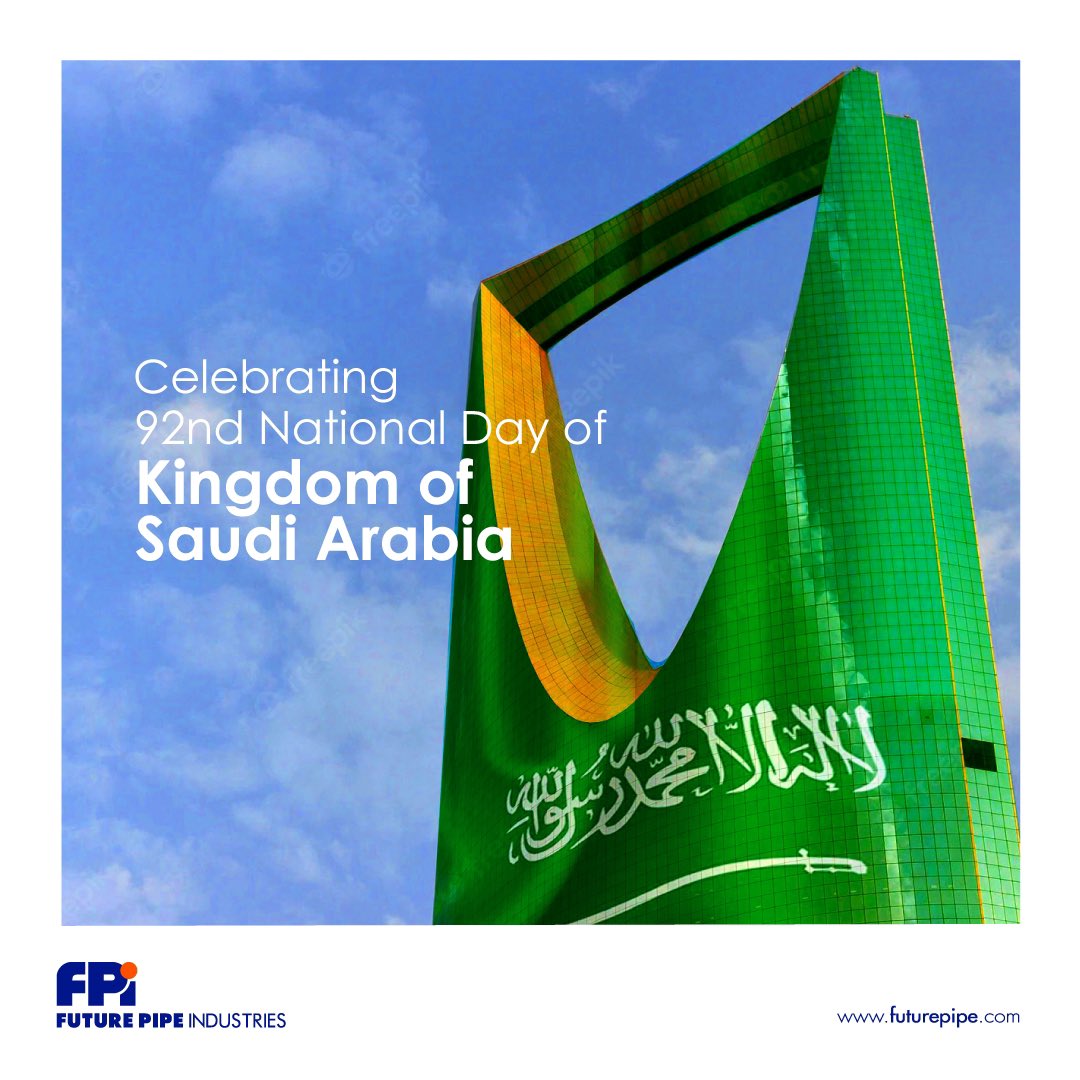 futurepipe's tweet photo. Celebrating 92nd National Day of the Kingdom of Saudi Arabia.  
 
#saudinationalday #nationalday #ksanationalday #saudiarabia #92ndnationalday #fututrepipe #fpiksa #futurepipeksa #futurepipecelebrates https://t.co/j8WdPhHuT1
