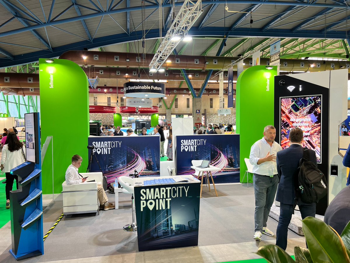 SelfMaker_Tech's tweet photo. Thank you for such a warm welcome on the Spanish market during the #GreenCities Malaga 2022 🥳 Many business talks are behind us, and even more work is ahead of us, but it was worth it! 😎 Spanish cities are ready for #SmartCityPoint 🤫 - stay tuned! https://t.co/5ylFbiqofm